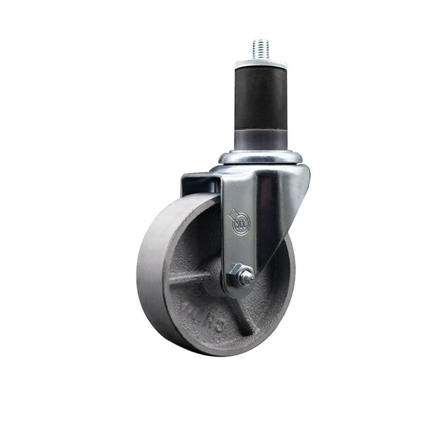 4'' Semi Steel Wheel Swivel 1-5/8'' Expanding Stem Caster